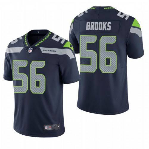 Men Seattle Seahawks #56 Jordyn Brooks Nike Navy Vapor Limited NFL Jersey
